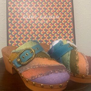 Kurt Geiger Multicolor Mules with Buckle
